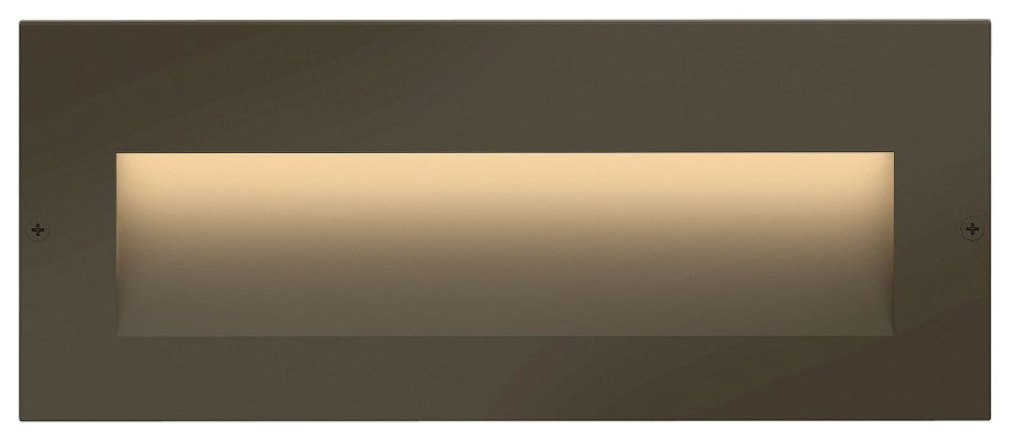 2.5W 1 LED Outdoor Step Light - 8 Inches Wide by 3.25 Inches High-Bronze Finish