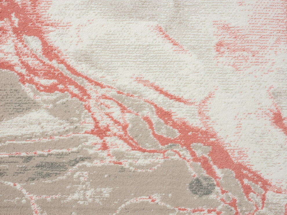 Abani Arto ART140C Abstract Liquid Marble Cream Pink  Area Rug