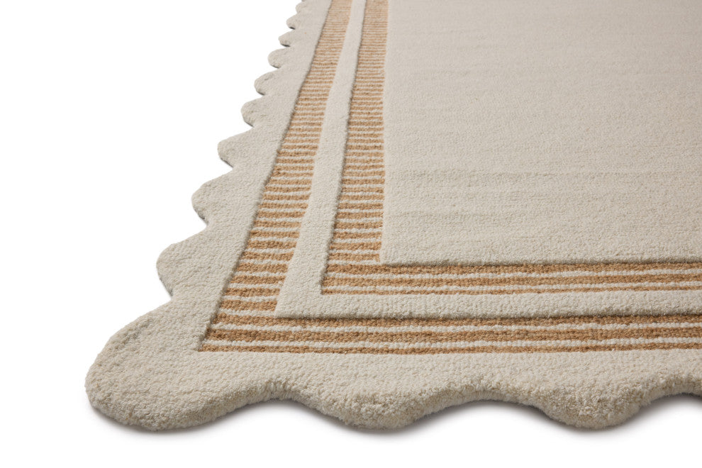 Chris Loves Julia x Loloi Scottie Ivory / Rust 8'-6" x 11'-6" Area Rug
