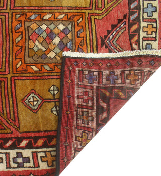 Fine Vintage Distressed Kedar Red/Ivory Runner, 3'7 x 13'2