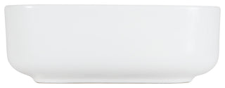 ELANTI EC1802 Porcelain Square Vessel Sink, White