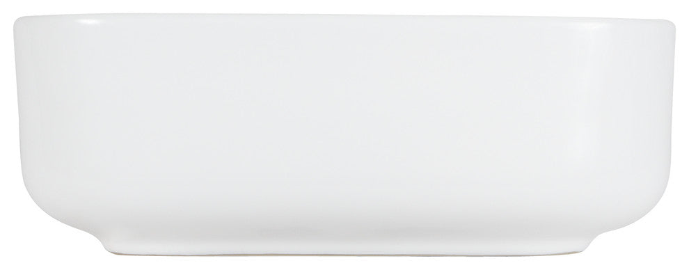 ELANTI EC1802 Porcelain Square Vessel Sink, White