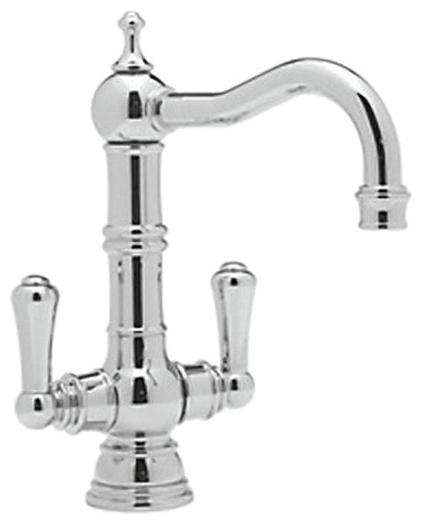 Rohl U.4759Apc-2 Polished Chrome Perrin And Rowe Bar Faucet With Metal Lever
