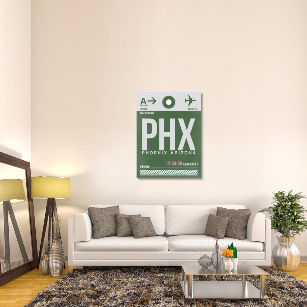 "PHX Phoenix Luggage Tag 1" Fine Art Print