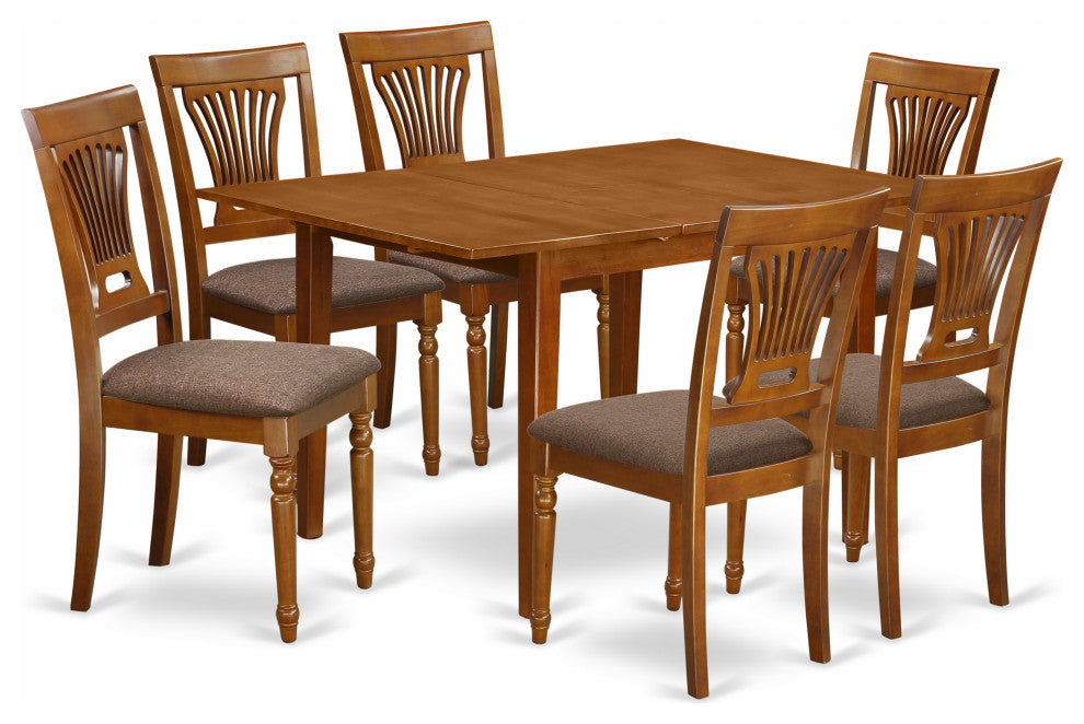 7 Pc Kitchen Dinette Set -Kitchen Tables And 6 Kitchen Chairs