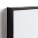 "Poodle" Black, White Portraits Printed Art Glass With A Black Aluminum Frame