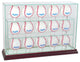 15 Baseball Upright Display Case, Cherry