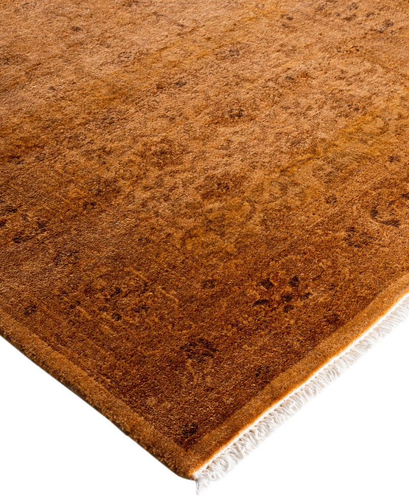 Overdyed One-of-a-Kind Hand-Knotted Area Rug Brown, 2' 9" x 14' 5"
