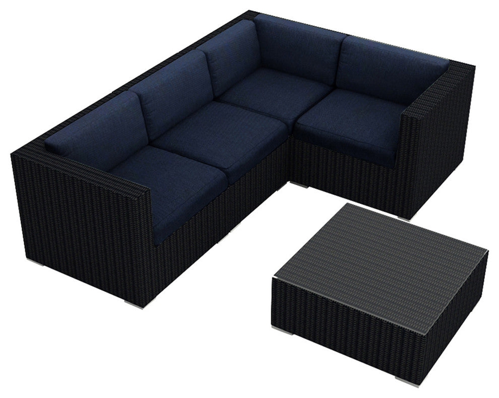 Urbana 5 Piece Sectional Set, Spectrum Indigo