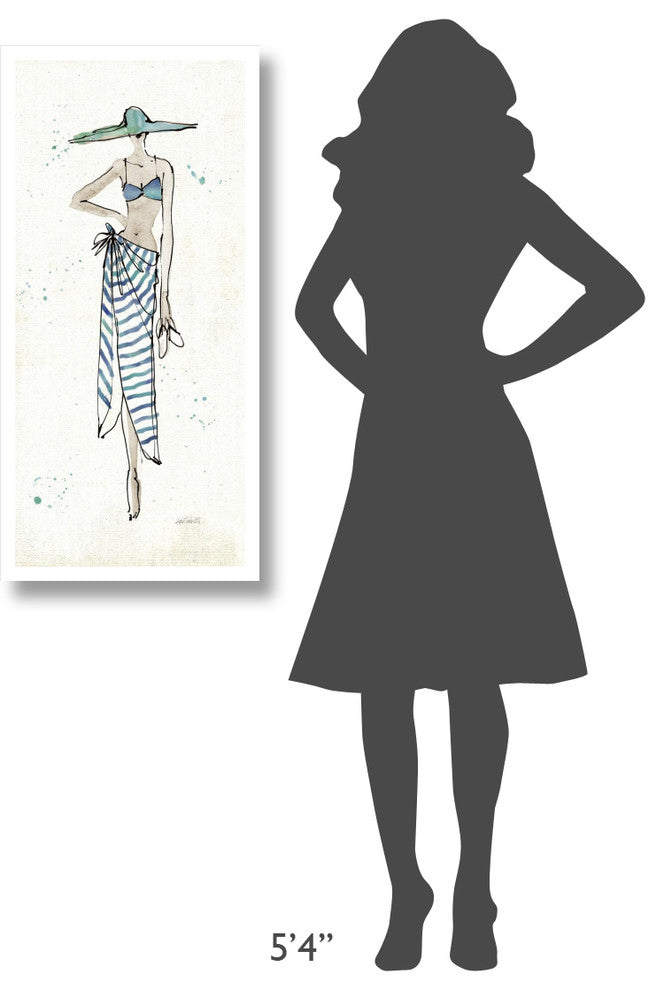 "Beach Divas III" Digital Paper Print by Anne Tavoletti, 18"x38"