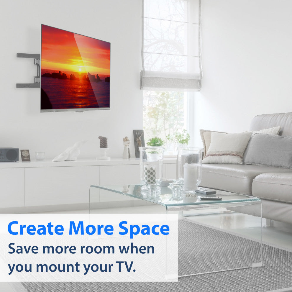 Full Motion Articulating TV Wall Tilt Mount Bracket Tilting 42-70" w/HDMI cable