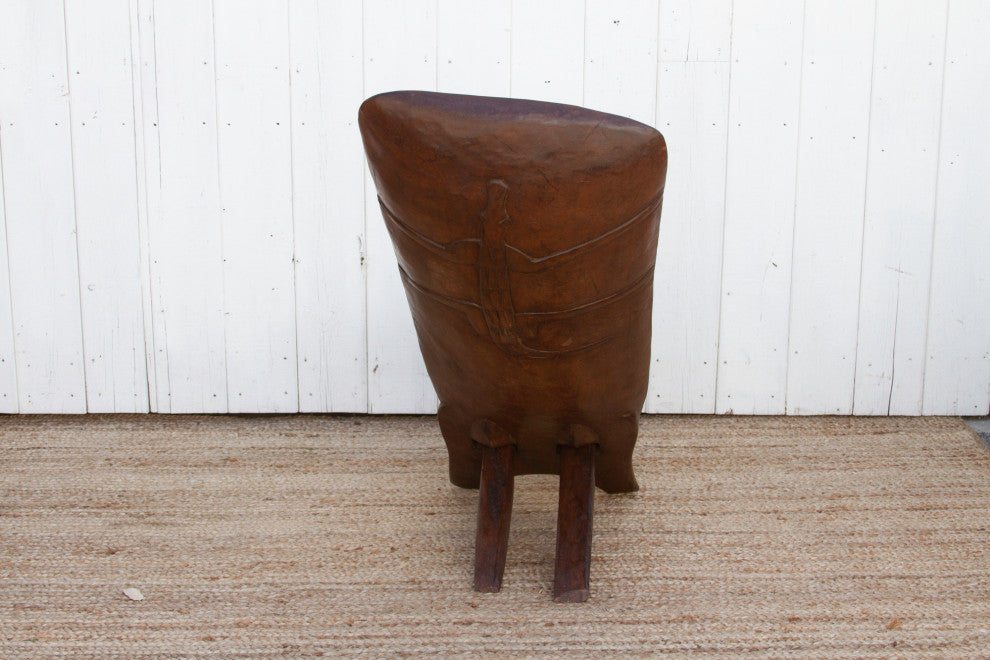 Large African Folding Club Chair