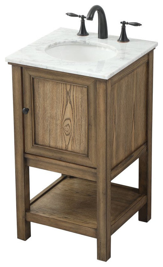 Matilda 19" Transitional Driftwood-Light Bathroom Vanity