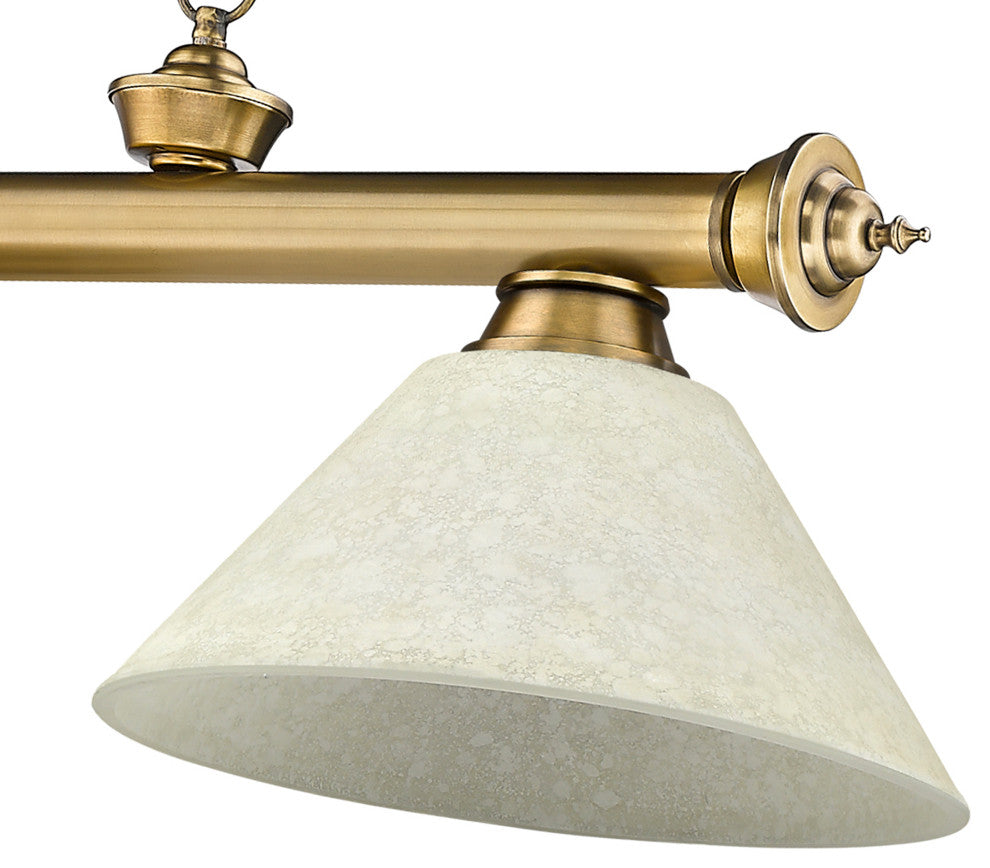 Zlite 2306-3RB-AGM14 3-Light Billiard, Golden Mottle
