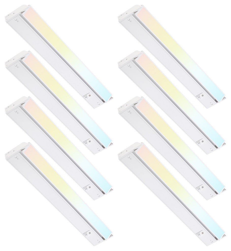 8 Pack 22" LED 3CCT Under Cabinet Light Dimmable 3000K/4000K/5000K Selectable