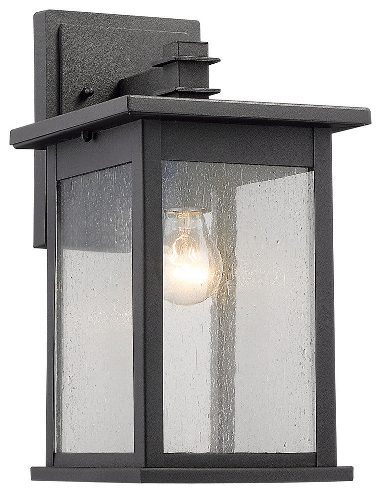 Tristan 1-Light Outdoor Wall Sconce 14" High, Textured Black