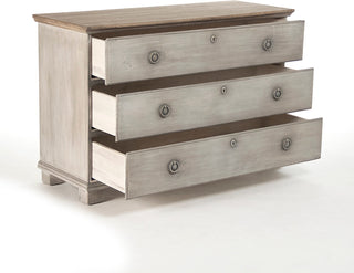 Bill Chest, Weathered Top, White Washed Base