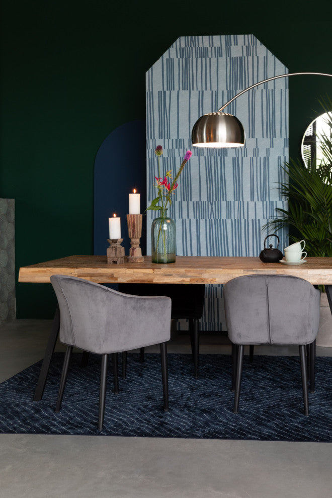 Natural Lacquered Teak Dining Table | DF Suri, Medium