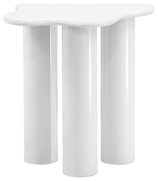 Romaine Coffee / End Table, White, End Table