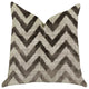 Oblique Zigzag Luxury Throw Pillow in Beige Tones, 20"x36" King