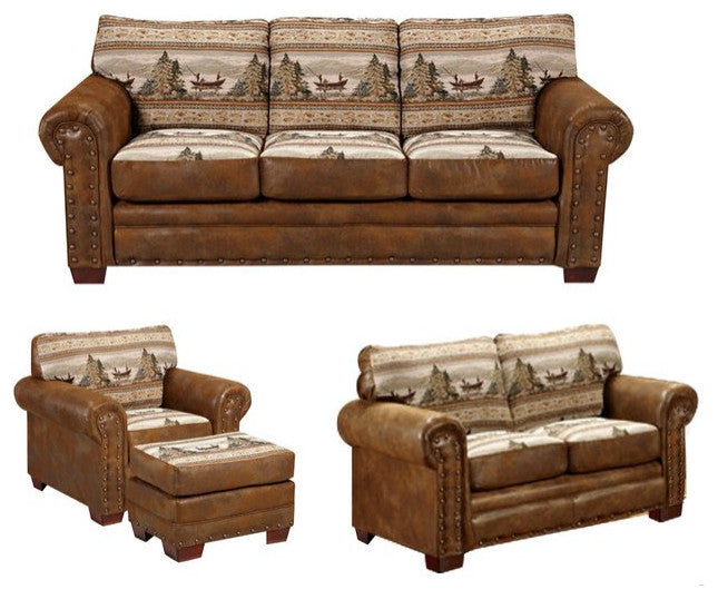 American Furniture Classics Model 8500-60S Alpine Lodge 4-Piece Set With Sleeper