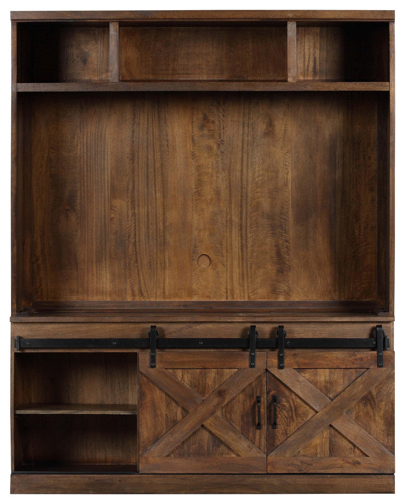 Dawson Rustic Brown Entertainment Center - Brown