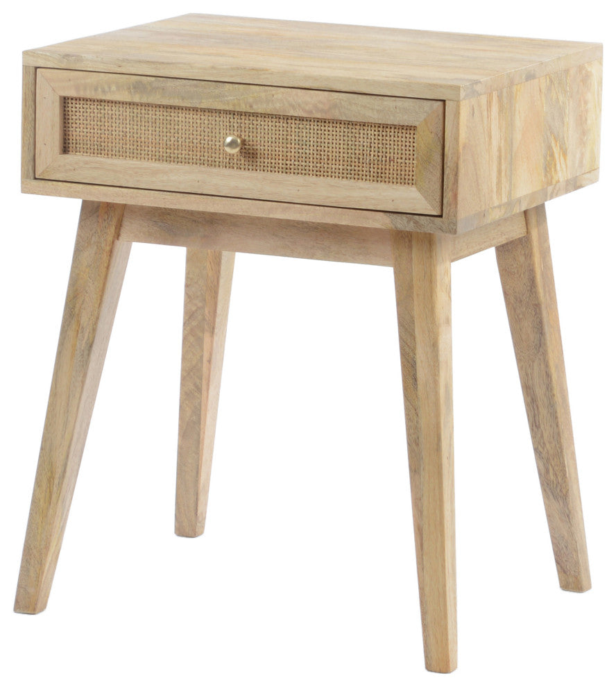 Scandinavian Reed Side Table Natural - Natural