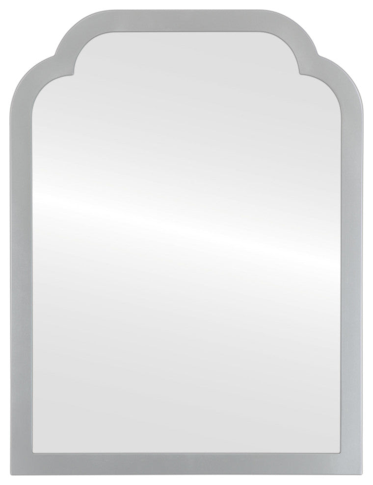 Verdon Framed Vanity Mirror, Clover Cathedral, 24.4"x32.4", Silver Spray