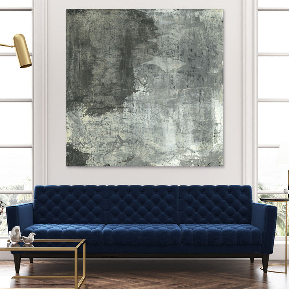 "Gray Abstract II" Fine Art Giant Canvas Print, 54"x54"