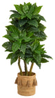 5' Bird Nest Artificial Tree in Handmade Jute Planter With Tassels UV Resistant