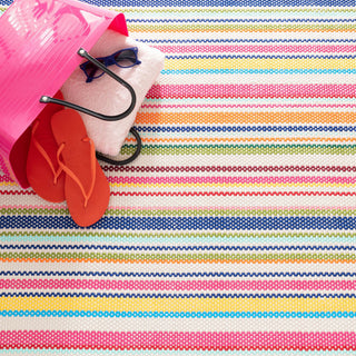 Dash & Albert Summer Stripe Handwoven Indoor/Outdoor Rug, Multi, 8' x 10'