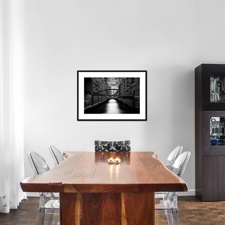 "The Other Side Of Hamburg" Framed Digital Print by Stefan Eisele, 38x27"