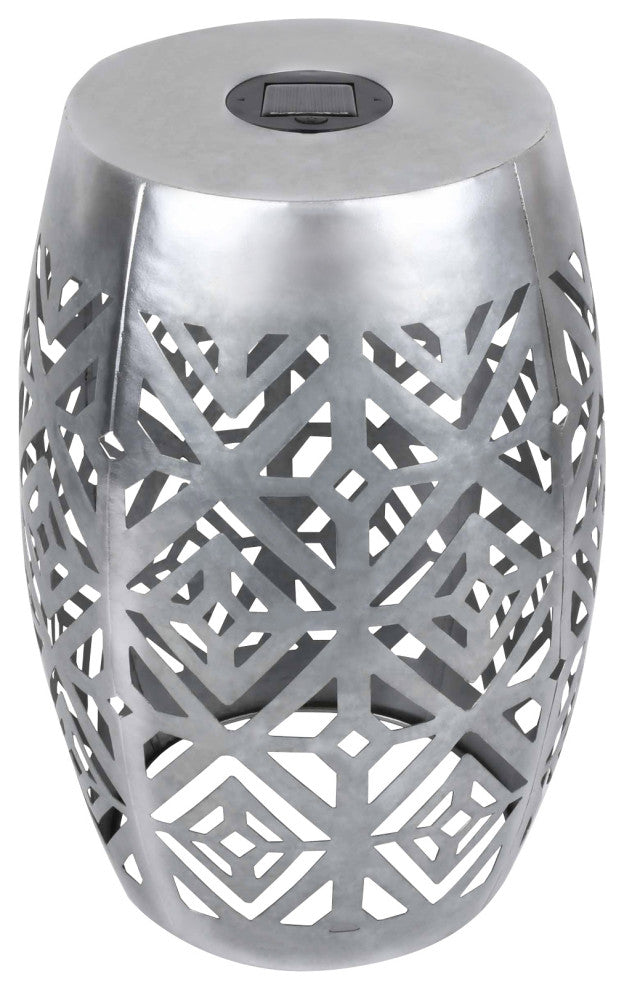 Outdoor Side Table Planter Stand, Silver