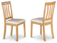 Set of 2 Antique Chair For Dining Room, Oak Finish