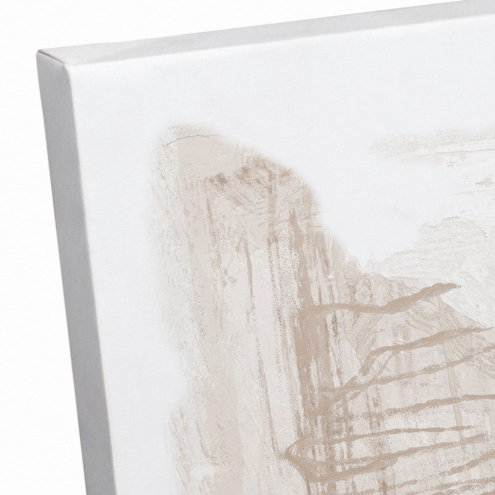 Cream Painterly Abstract 20x30 Canvas Wall Art