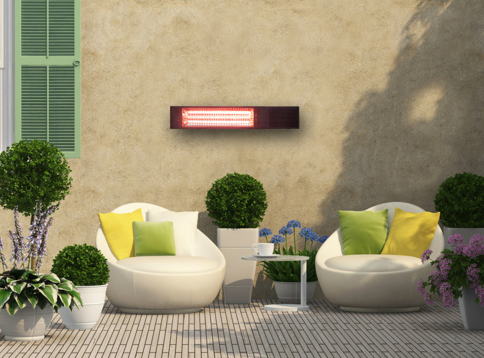 Infrared Heater With Gold Tube, Wall Mount With Remote Control