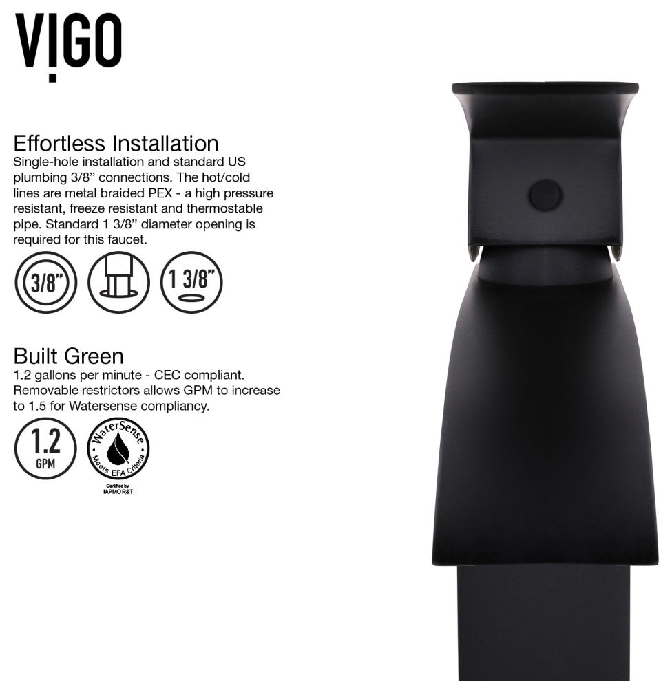 VIGO Turquoise Water Glass Vessel Sink and Duris Faucet Set, Matte Black