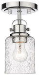 Z-LITE 340F1-CH 1 Light Flush Mount, Chrome