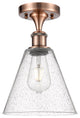 Innovations 516-1C-AC-GBC-84-LED 1 Light Semi-Flush Mount, Antique Copper