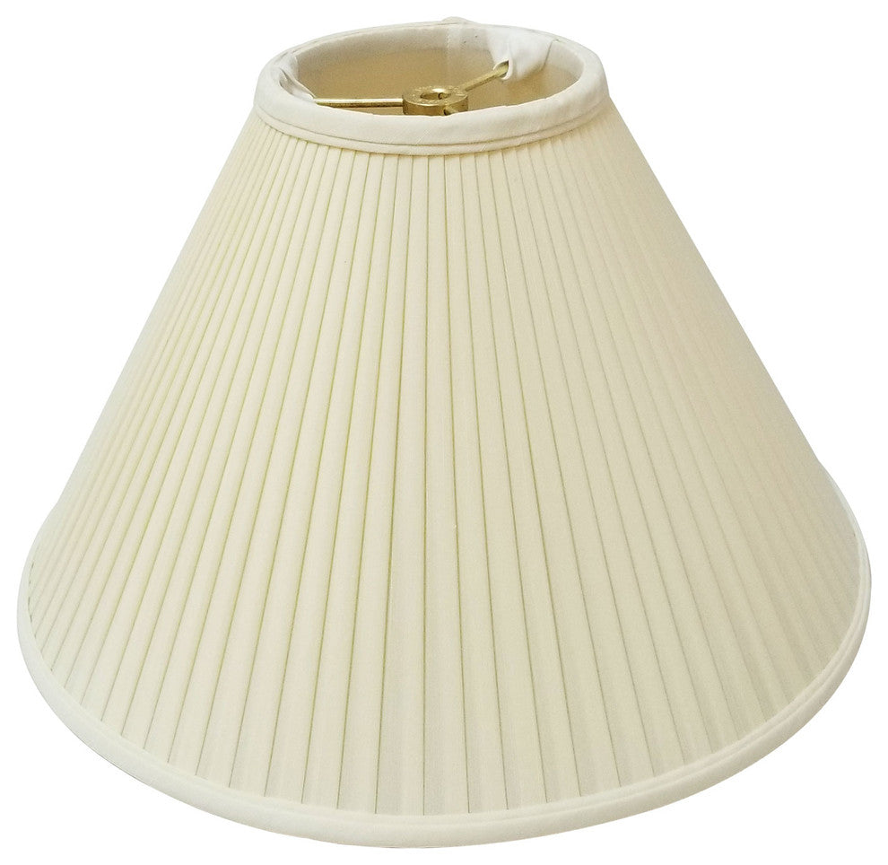 Coolie Empire Side Pleat Basic Lampshade, Eggshell, 6"x16"x10"