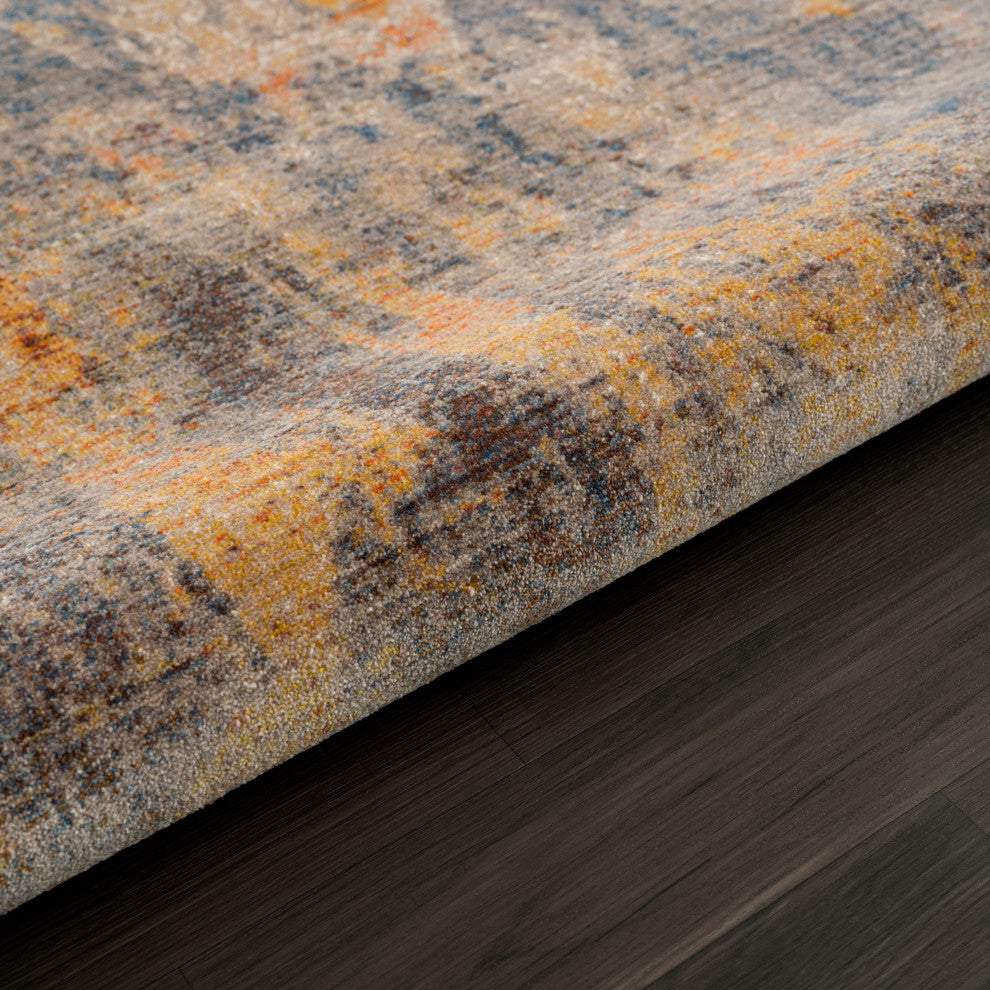 Distressed Desert Modern Area Rug, 2' X 6'