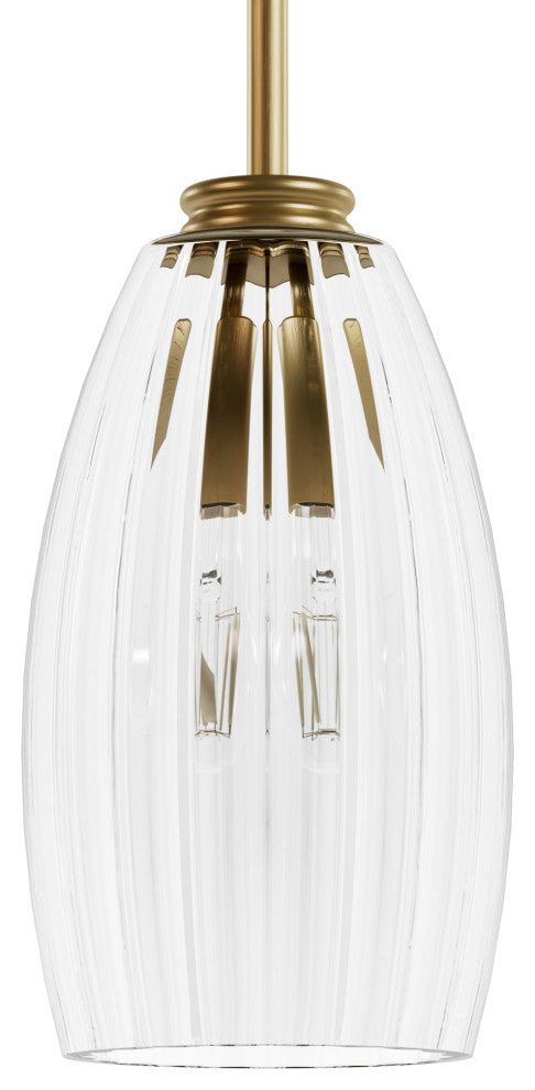 Rossmoor Luxe Gold With Clear Glass 1 Light Pendant