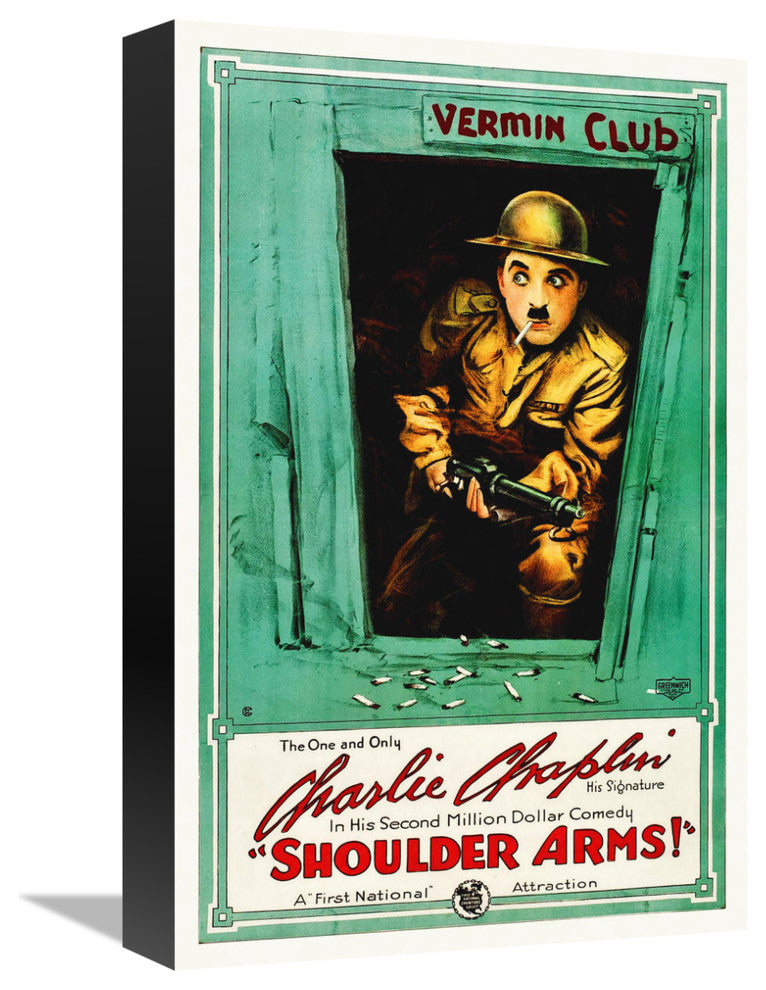 Charlie Chaplin, Shoulder Arms, 1918, 01, 10x16