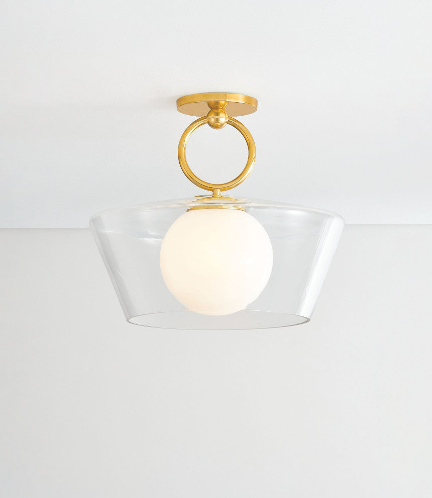 Elmsford 16" Wide Aged Brass Pendant