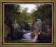 John Frederick Kensett Bash Bish Falls Framed Premium Canvas Print, 20"x25"