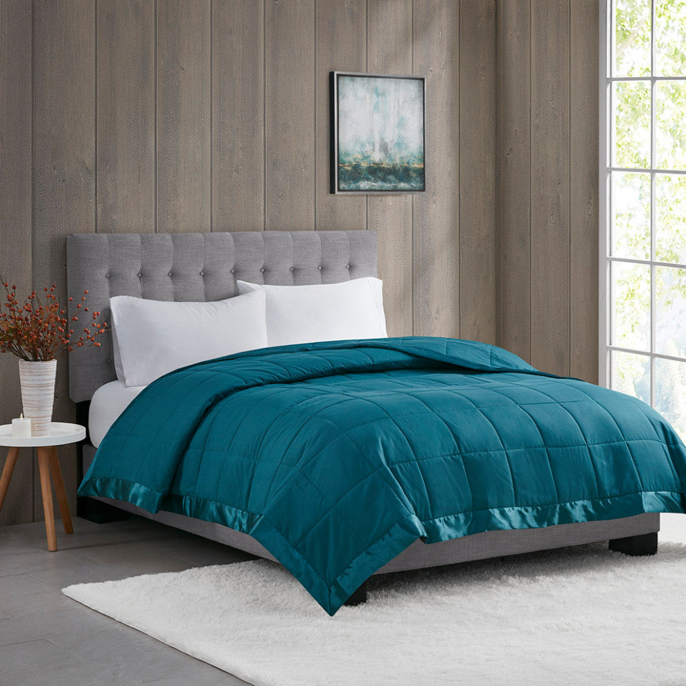 Madison Park All-Seaon 3M Scotchgard Moisture Management Blanket, Teal, King