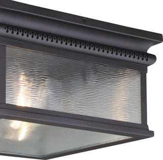 Cambridge 12-in Outdoor Flush Mount Ceiling Light Oil Rubbed Bronze