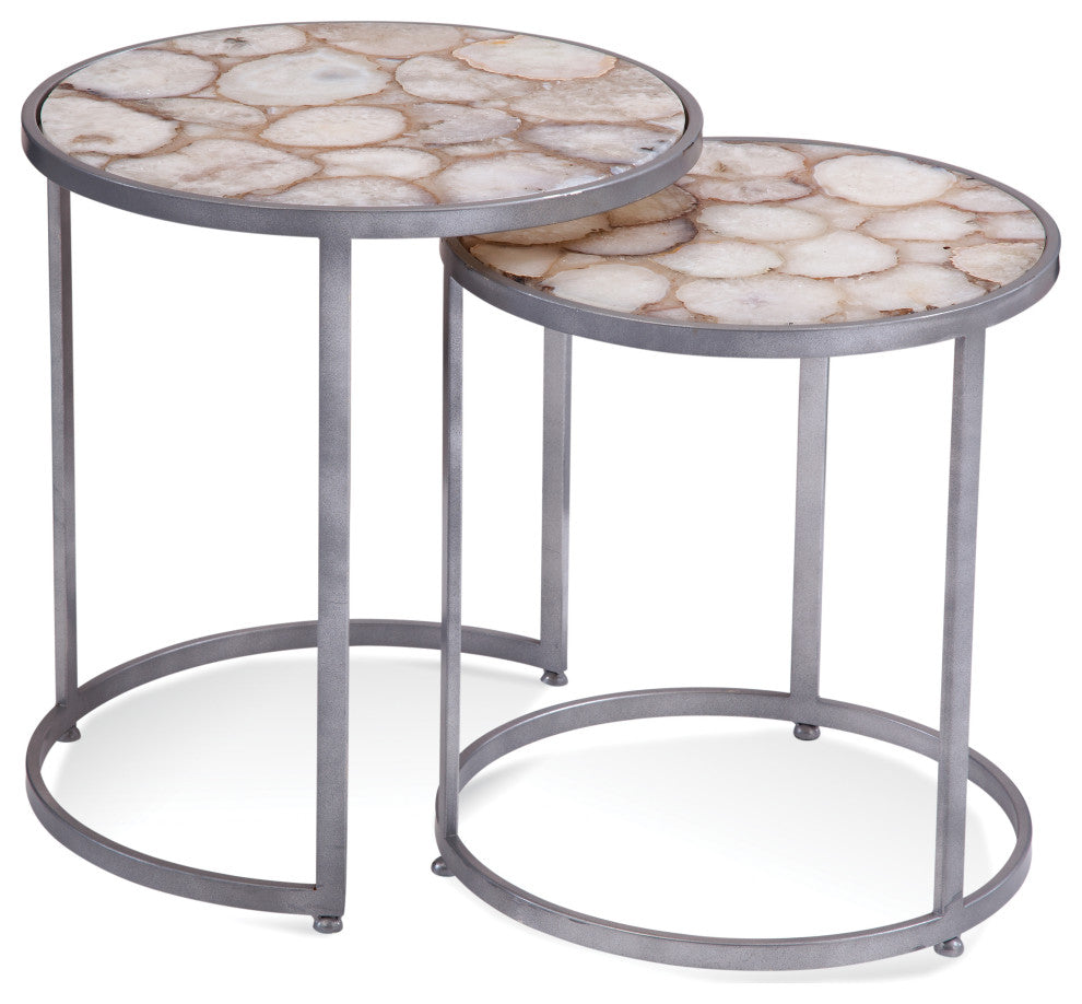 Delia Bunching Accent Table - Silver