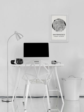 "San Francisco, California Coordinates" Framed Painting Print, 8x12