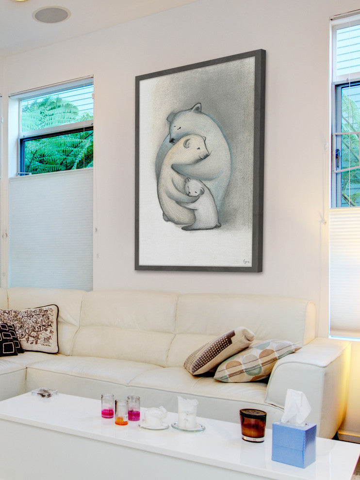 "Family Embrace" Framed Painting Print, 12"x18"